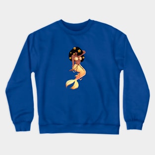 Cute Afro African Mermaid, Black History Crewneck Sweatshirt